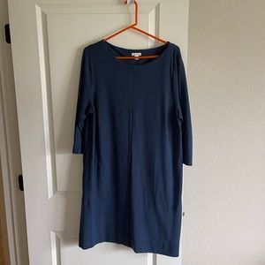 J. Jill women's long sleeve Ponte knit size xl stretch knit dress pockets